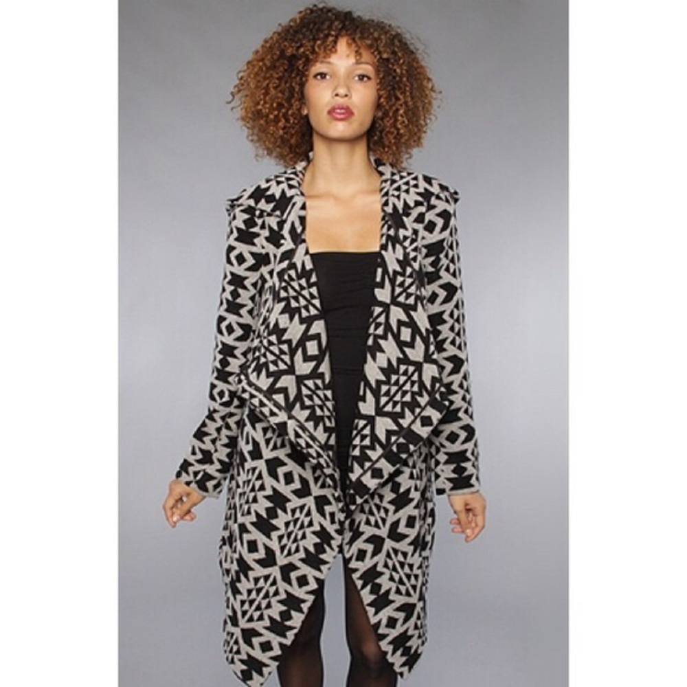 Urban Outfitters BB Dakota Aztec Print Wrap Jacket